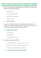 Nurs 312 Final Exam Practice Questions &vert; Nursing &NewLine;Conditions And Management &vert; Correct Answers