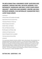 Phi Beta Sigma Final Assessment Exam&ndash; Questions And&NewLine;Answers &vert; Verified And Well Detailed Answers &vert; Plus&NewLine;Rationales &vert; Download And Pass &vert; Latest Exam Update&NewLine;2026&sol;2027 &ndash; Questions And Answers &vert; Verified And Well&NewLine;Detailed Answers &vert; Plus Rationales &vert; Guar