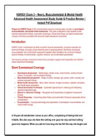NUR631 Exam 3 &ndash; Neuro&comma; Musculoskeletal & Mental Health &NewLine;Advanced Health Assessment Study Guide & Practice Review &vert; &NewLine;Instant Pdf Download 
