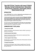 Galen NUR 210 Exam 1 Questions with Answers & Detailed &NewLine;Rationales &vert; Nursing Fundamentals Exam 1 Study Guide &vert; &NewLine;Nursing Process&comma; Assessment&comma; Communication&comma; Ethics & &NewLine;Patient-Centered Care &vert; pdf &NewLine;