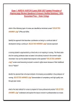 Exam 1&colon; NUR210 &sol; NUR 210 &lpar;Latest 2026&sol; 2027 Update&rpar; Principles of &NewLine;Pharmacology Review&vert; Questions & Answers &lpar;Verified Solutions&rpar;&comma; 100&percnt; &NewLine;Guaranteed Pass &ndash; Galen College