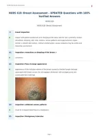 NURS 618&colon; Breast Assessment &ndash; UPDATED Questions with 100&percnt;&NewLine;Verified Answers