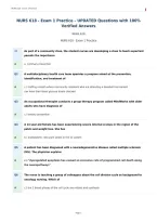NURS 618 - Exam 1 Practice &ndash; UPDATED Questions with 100&percnt;&NewLine;Verified Answers