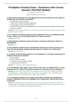 Firefighter Practice Exam - Questions with Correct&NewLine;Answers &lpar;Verified Update&rpar;