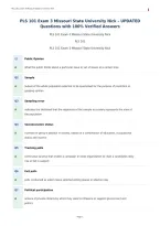 PLS 101 Exam 3 Missouri State University Nick &ndash; UPDATED&NewLine;Questions with 100&percnt; Verified Answers
