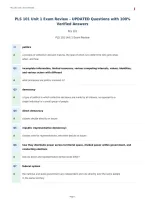 PLS 101 Unit 1 Exam Review &ndash; UPDATED Questions with 100&percnt;&NewLine;Verified Answers
