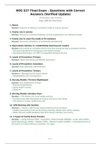 NSG 527 Final Exam - Questions with Correct&NewLine;Answers &lpar;Verified Update&rpar;