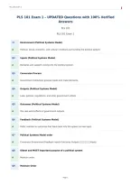 PLS 101 Exam 1 &ndash; UPDATED Questions with 100&percnt; Verified&NewLine;Answers