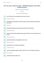 PLS 101 exam 2 Missouri State &ndash; UPDATED Questions with 100&percnt;&NewLine;Verified Answers&NewLine;