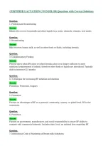 CERTIFIED LACTATION COUNSELOR Questions with Correct Solutions