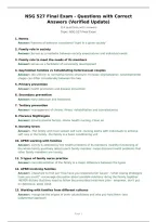 NSG 527 Final Exam - Questions with Correct&NewLine;Answers &lpar;Verified Update&rpar;