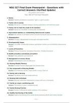 NSG 527 Final Exam Powerpoint - Questions with&NewLine;Correct Answers &lpar;Verified Update&rpar;