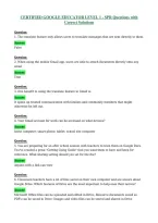 CERTIFIED GOOGLE EDUCATOR LEVEL 1 - SPR Questions with Correct Solutions