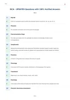 RICA &ndash; UPDATED Questions with 100&percnt; Verified Answers&NewLine;
