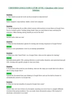 CERTIFIED GOOGLE EDUCATOR LEVEL 1 Questions with Correct Solutions