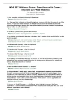 NSG 527 Midterm Exam - Questions with Correct&NewLine;Answers &lpar;Verified Update&rpar;