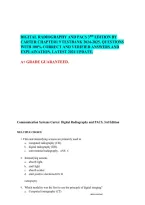 Digital Radiography and PACS&comma; 3rd Edition by Carter &ndash; Chapters 1&ndash;9 Test Bank