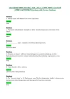 Ertified Psychiatric Rehabilitation Practitioner &lpar;Cprp&rpar; Exam Prep Questions With