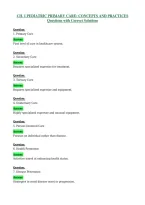 CH&period; 1 PEDIATRIC PRIMARY CARE CONCEPTS AND PRACTICES Questions with Correct Solutions