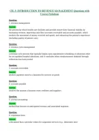 CH&period; 3 INTRODUCTION TO REVENUE MANAGEMENT Questions with Correct Solutions