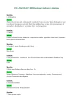 CH 1-3 GEOLOGY 109 Questions with Correct Solutions