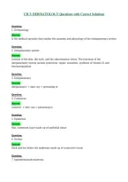 CH 3 DERMATOLOGY Questions with Correct Solutions
