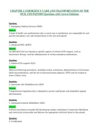 Chapter 1 Emergency Care And Transportation Of The Sick And Injured