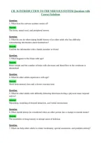 CH&period; 36 INTRODUCTION TO THE NERVOUS SYSTEM Questions with Correct Solutions