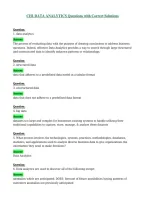 CH1 DATA ANALYTICS Questions with Correct Solutions