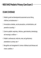 Nsg 5442 Pediatric Primary Care Exam 2 Exam Questions And Correct Verified Solutions Latest Update This Year- Just Released&period;pdf&NewLine;&NewLine;