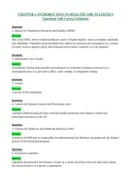 CHAPTER 1 INTRODUCTION TO HEALTHCARE STATISTICS Questions with Correct Solutions