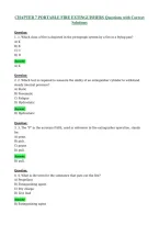 CHAPTER 7 PORTABLE FIRE EXTINGUISHERS Questions with Correct Solutions