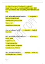 Fl - 240 Exam Questions With Complete &NewLine;Solutions &ndash; Health Insurance Practice Test&NewLine;With Questions And Answers&sol;&sol; Verified&sol;&sol;Graded &NewLine;A&plus;&sol;&sol;