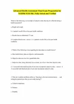 NUR 504 Final Exam Preparation 400 Questions and Answers Advanced Health Assessment NUR504 Verified Latest Update