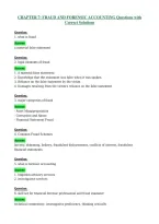CHAPTER 7 FRAUD AND FORENSIC ACCOUNTING Questions with Correct Solutions