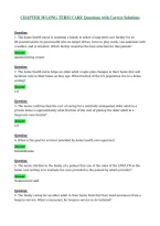 CHAPTER 38 LONG TERM CARE Questions with Correct Solutions
