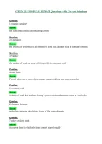 CHEM 219 MODULE 1 EXAM Questions with Correct Solutions
