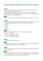 CHEM 219 MODULE 1 PROBLEM SET Questions with Correct Solutions