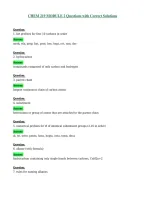 CHEM 219 MODULE 2 Questions with Correct Solutions