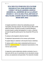 WGU D514 Exam 2025&sol;2026 &vert; Analytical Methods for Healthcare Leaders &vert; 80 Actual OA Questions & Verified Detailed Answers &vert; Graded A&plus; Guide