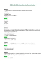 CHEM 219 QUIZ 3 Questions with Correct Solutions