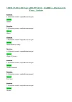 CHEM 219&comma; FUNCTIONAL GROUPS EXAM 1 MATERIAL Questions with Correct Solutions