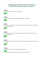 Chapter 24 Occupational Safety And Health Administration Questions With Correct