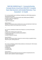 NUR 206&sol; NUR206 Exam 2 &ndash; Community Nursing Concepts Review Actual Exam 2026&sol;2027 &vert; Complete Exam-Style Questions with Detailed Rationales &vert; Pass Guaranteed &ndash; A&plus; Graded