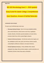 BIO 205 Microbiology Exam 3 &ndash; 2026 Updated Study Guide Rio Salado College &vert; Comprehensive Exam Questions&comma; Answers & Verified Rationales