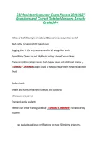 SSI Assistant Instructor Exam Newest 2026&sol;2027 &NewLine;Questions and Correct Detailed Answers Already &NewLine;Graded A&plus; 