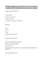 Certified Medication Aide Practice Exam 2 Flashcards &NewLine;Questions With Verified Correct Answers A&plus; Graded 
