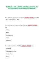 NURS 332 Exam 2 Newest 2026&sol;2027 Questions and &NewLine;Correct Detailed Answers Already Graded A&plus;