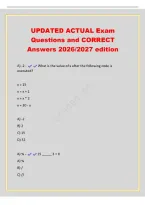 UPDATED ACTUAL Exam&NewLine;Questions and CORRECT&NewLine;Answers 2026&sol;2027 edition&NewLine;How many modules are covered in the CS 1000 course&quest; - 8&NewLine;modules&NewLine;What are the main goals of the CS 1000 course&quest; - Understand&NewLine;basic computer hardware&comma; software&comma; and operating systems&semi;