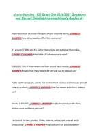 Uconn Nursing 1130 Exam One 2026&sol;2027 Questions &NewLine;and Correct Detailed Answers Already Graded A&plus; 